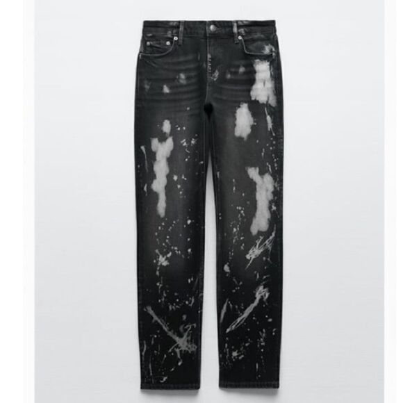 Zara The Bleached Jeans Size 4 - Picture 1 of 5